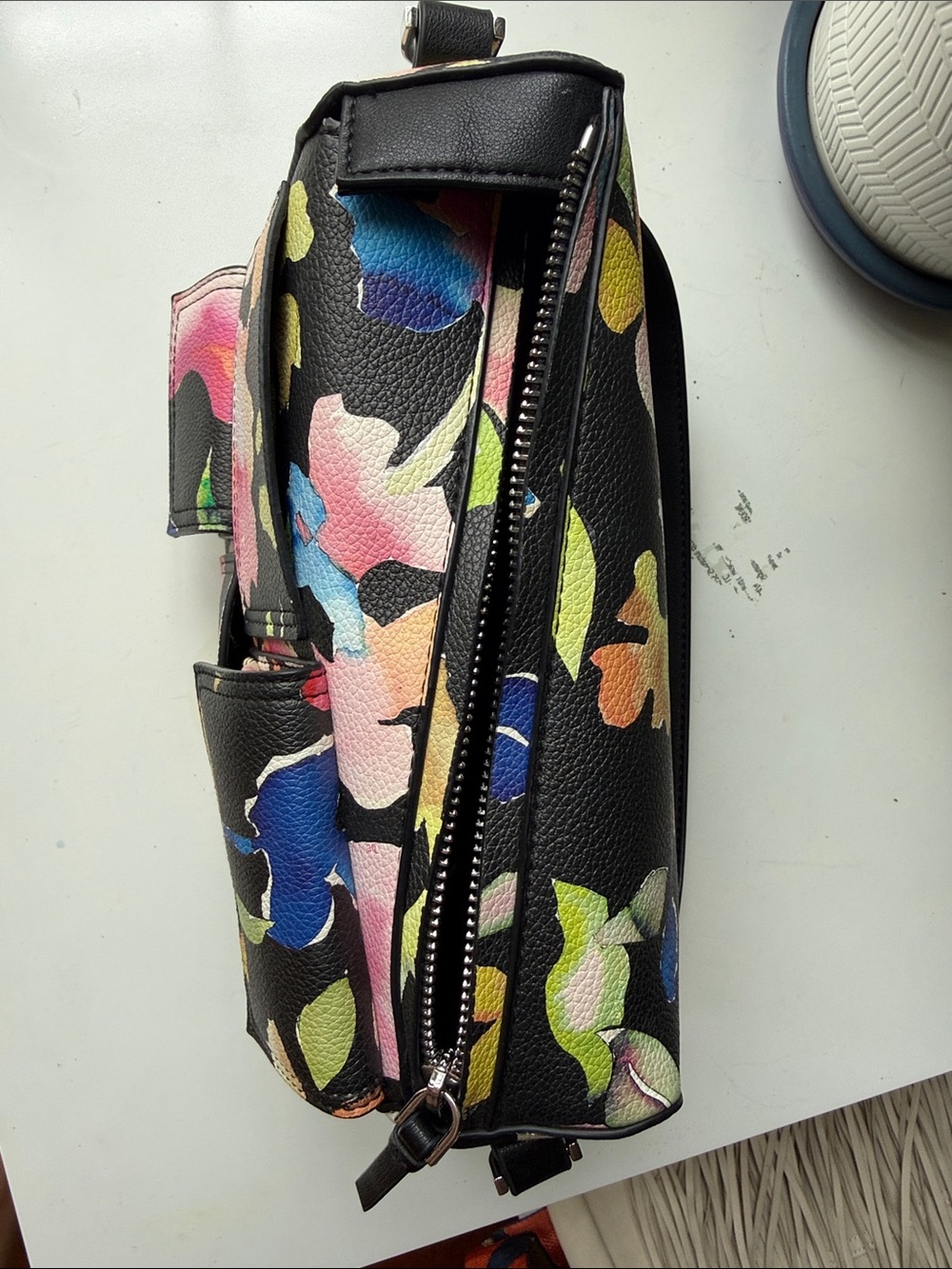 Desigual Black Multicolor Floral Patchwork Shoulder Bag - Picture 5 of 7